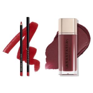 Anastasia Beverly Hills – Velvet Kiss Lip Duo – Cranberry Lip Liner & Pomegranate Lip Velvet