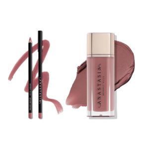 Anastasia Beverly Hills – Velvet Kiss Lip Duo – Dusty Rose Lip Liner & Hush Rose Lip Velvet